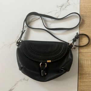 Authentic mini black marcie Chloe crossbody bag, 9”x6.5”